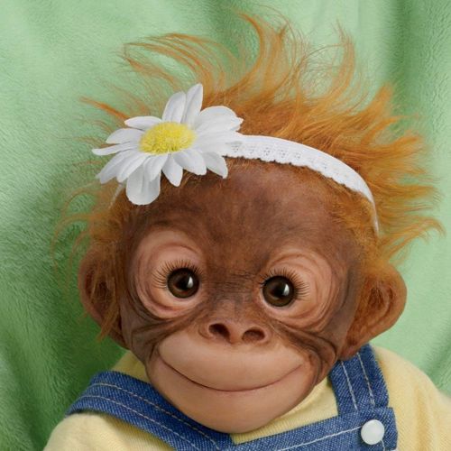  The Ashton-Drake Galleries Darling Daisy Monkey So Truly Real Weighted Newborn Baby Doll 12-inches