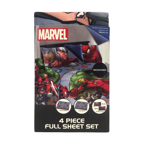  Marvels Avengers Fight Club Full Sheet Set, Kids Bedding