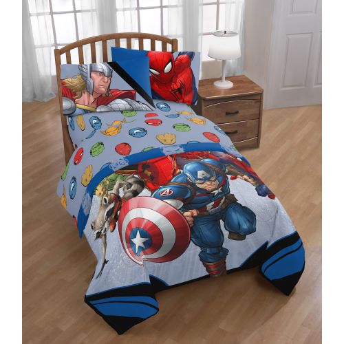  Marvels Avengers Fight Club Full Sheet Set, Kids Bedding