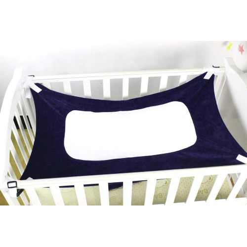 The BabyWay Navy Blue Baby Crib Hammock and in Bed Bassinet | Hanging Mesh Sleep System for...