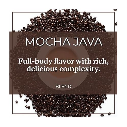  The Bean Organic Coffee Company Mocha Java, Medium Roast, Whole Bean Coffee, 16-Ounce Bags (Pack of 2)