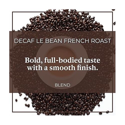  The Bean Organic Coffee Company Water Processed DECAF Le Bean, Dark French Roast, Whole Bean Coffee, 16-Ounce Bags (Pack of 2)