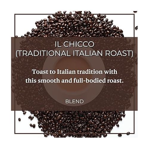  The Bean Organic Coffee Company Il Chicco (Traditional Italian Roast), Dark Roast, Whole Bean Coffee, 5-Pound Bag