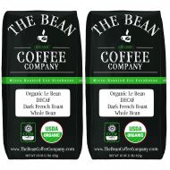 The Bean Coffee Company Organic Decaf Le Bean, Dark French Roast, Whole Bean, 16-Ounce Bags (Pack of 2)