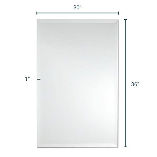  The Better Bevel Frameless Rectangle Wall Mirror | Bathroom, Vanity, Bedroom Rectangular Mirror | 20-inch x 30-inch (Small)