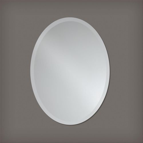  The Better Bevel Round Frameless Wall Mirror | Bathroom, Vanity, Bedroom Mirror | 24-inch Diameter Circle | Beveled Edge