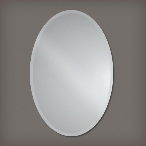  The Better Bevel Round Frameless Wall Mirror | Bathroom, Vanity, Bedroom Mirror (18 x 18)
