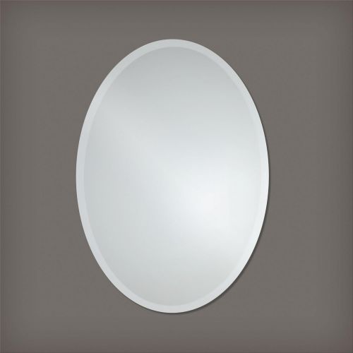  The Better Bevel Round Frameless Wall Mirror | Bathroom, Vanity, Bedroom Mirror (18 x 18)