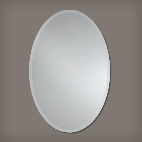  The Better Bevel Round Frameless Wall Mirror | Bathroom, Vanity, Bedroom Mirror (18 x 18)