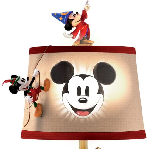  The Bradford Exchange Bradford Exchange Disney Mickey Mouse Through The Years Sculptural Table Lamp with Fabric Shade