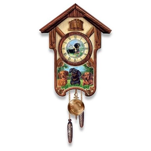  Linda Picken Delightful Dachshunds Cuckoo Clock - By The Bradford Exchange