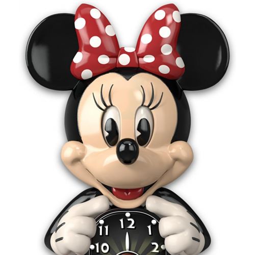  Disney Minnie Mouse Wall Clock with Moving Eyes and Tail by The Bradford Exchange