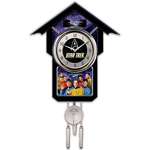  STAR TREK Cuckoo Clock With Sound, Motion And Original Series Crew by The Bradford Exchange