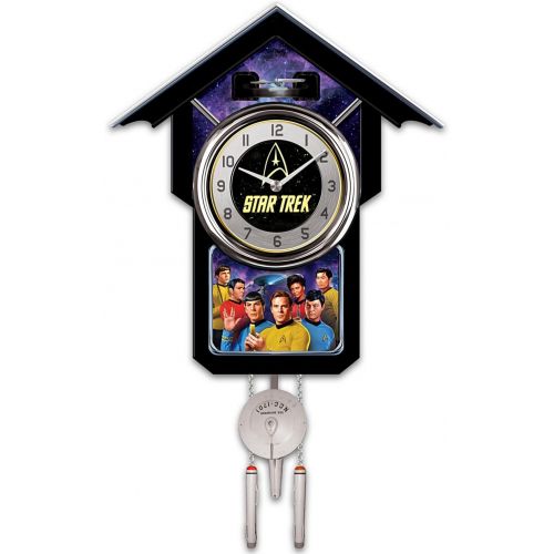  STAR TREK Cuckoo Clock With Sound, Motion And Original Series Crew by The Bradford Exchange