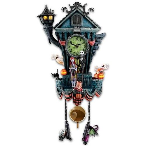  Bradford Exchange The Cuckoo Clock: Tim Burtons The Nightmare Before Christmas Wall Clock