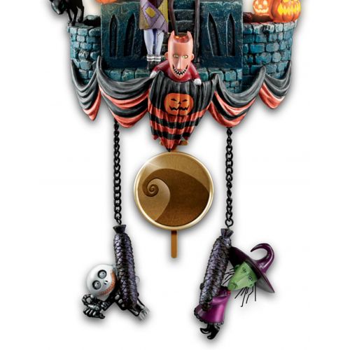  Bradford Exchange The Cuckoo Clock: Tim Burtons The Nightmare Before Christmas Wall Clock