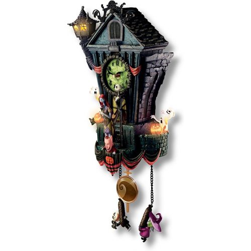  Bradford Exchange The Cuckoo Clock: Tim Burtons The Nightmare Before Christmas Wall Clock