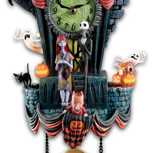  Bradford Exchange The Cuckoo Clock: Tim Burtons The Nightmare Before Christmas Wall Clock