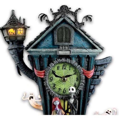  Bradford Exchange The Cuckoo Clock: Tim Burtons The Nightmare Before Christmas Wall Clock