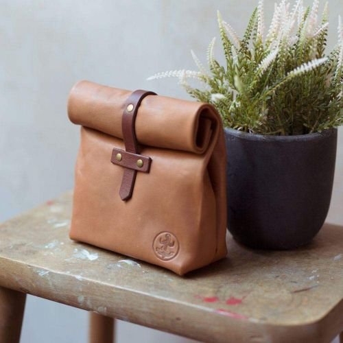  The Brighton Beard Company Brighton Beard Company Leather Roll Down Ditty Bag 15 x 15 x 6cm