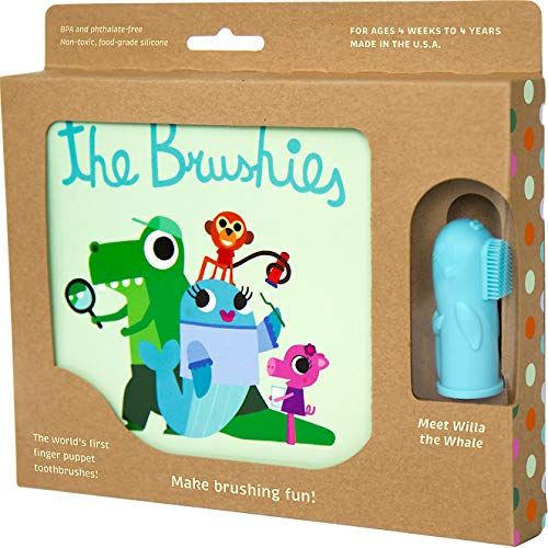  [아마존베스트]The Brushies - Baby and Toddler Toothbrush and Storybook (Willa The Whale)
