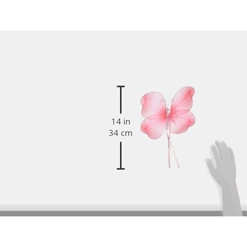  The Butterfly Grove Briana Mesh/Nylon 3D Hanging Decoration, Pink, Medium/11x7 - set...