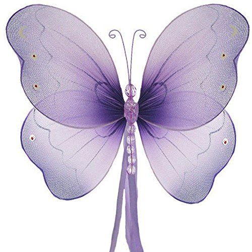  The Butterfly Grove Briana Mesh/Nylon 3D Hanging Decoration, Pink, Medium/11x7 - set...