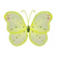 The Butterfly Grove Adelaide Butterfly Decoration 3D Hanging Mesh Nylon Decor, Yellow...