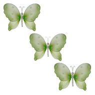 The Butterfly Grove Isabella Butterfly Decoration - Medium 11x7 green Hanging nylon decor for...
