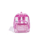 The Clear Bag Store Heavy Duty Clear Backpacks For Adults, Men, Women and Kids - Perfect for School and Work - 3 Sizes Black or Pink