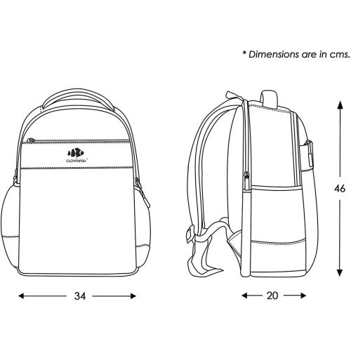  [아마존베스트]The Clownfish Rodimus 31 ltrs Mens Leatherette Backpack for 15.6 Laptop, Casual Travel Backpack