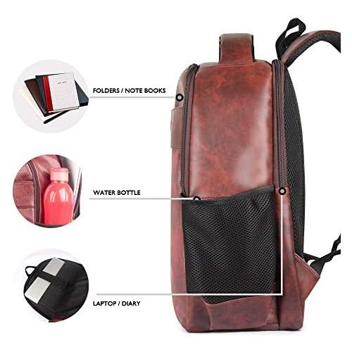  [아마존베스트]The Clownfish Rodimus 31 ltrs Mens Leatherette Backpack for 15.6 Laptop, Casual Travel Backpack