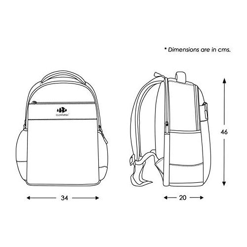  [아마존베스트]The Clownfish Rodimus 31 ltrs Mens Leatherette Backpack for 15.6 Laptop, Casual Travel Backpack