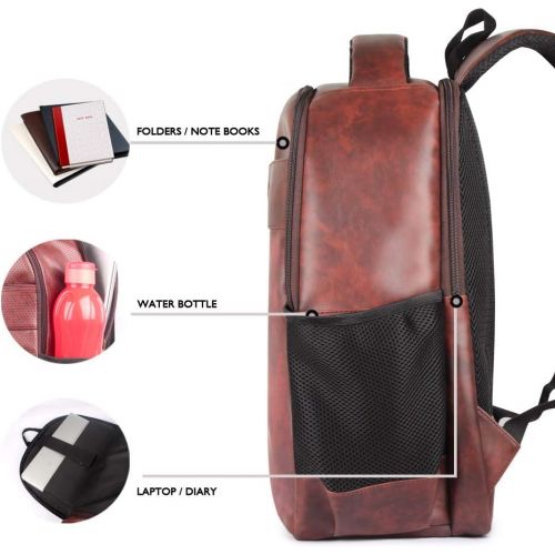  [아마존베스트]The Clownfish Rodimus 31 ltrs Mens Leatherette Backpack for 15.6 Laptop, Casual Travel Backpack