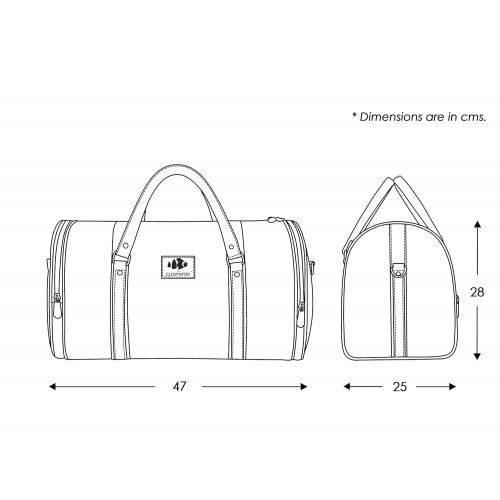  The Clownfish 30 ltrs Vegan Leather Travel Duffel Bag, Weekender Bag