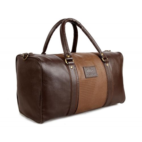  The Clownfish Ambiance Travel Duffel Bag | 20 Ltrs Synthetic Duffle Bag | Weekender Bag-Brown