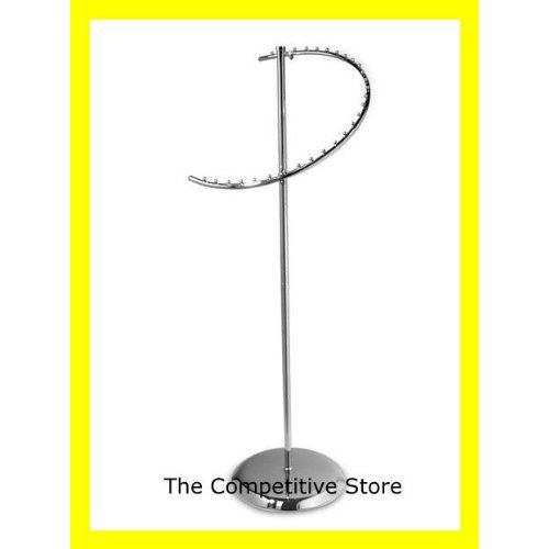  The Competitive Store Spiral Clothing Rack 67 High with 29 Ball Stops - 26 No-Tip Base - Chrome