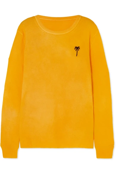 The Elder Statesman Billy embroidered cashmere sweater