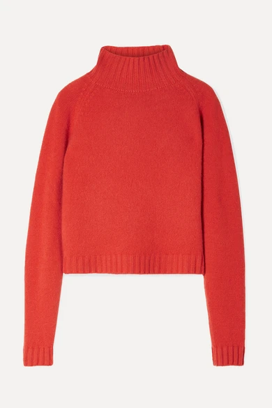 The Elder Statesman Highland cropped cashmere turtleneck sweater