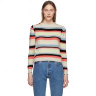 The Elder Statesman SSENSE Exclusive Multicolor Cashmere Simple Striped Sweater
