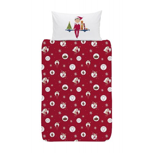  The Elf on the Shelf Elf on the Shelf 2 Piece UK SingleUS Twin Duvet Cover and Pillowcase Set, Cotton