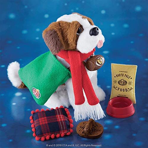  The Elf on the Shelf St Bernard Tradition Plush with Book & DVD and Good Tidings Toy Tote & Scarf with Exclusive Joy Travel Bag