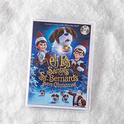  The Elf on the Shelf Girl and Boy Plushee Pal Dark with an Elf Story DVD Santas St. Bernards Save Christmas DVD Movie with Exclusive Joy Travel Bag