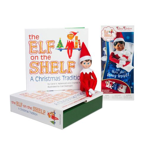  The Elf on the Shelf: A Christmas Tradition Boy Scout Elf (Blue Eyed) with Claus Couture Collection Scout Elf Slumber Set