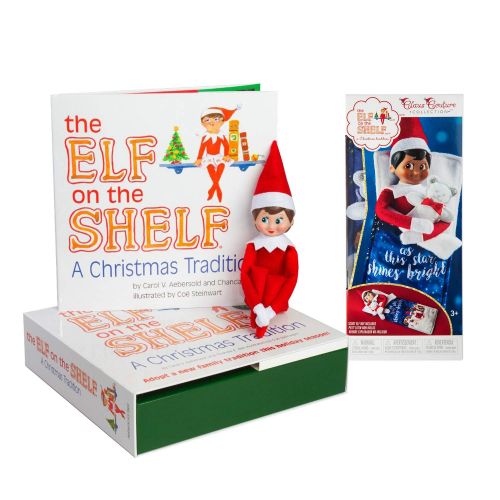  The Elf on the Shelf: A Christmas Tradition Girl Scout Elf (Blue Eyed) with Claus Couture Collection Scout Elf Slumber Set