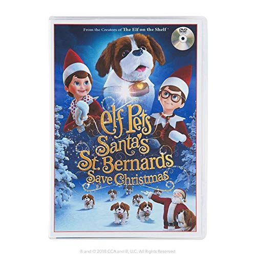  The Elf on the Shelf Elf on The Shelf Elf Pets Gift Set - Saint Bernard Plush, Storybook and DVD Movie Santa’s St. Bernards Save Christmas - with Limited Edition Official Gift Box - Ages 3+