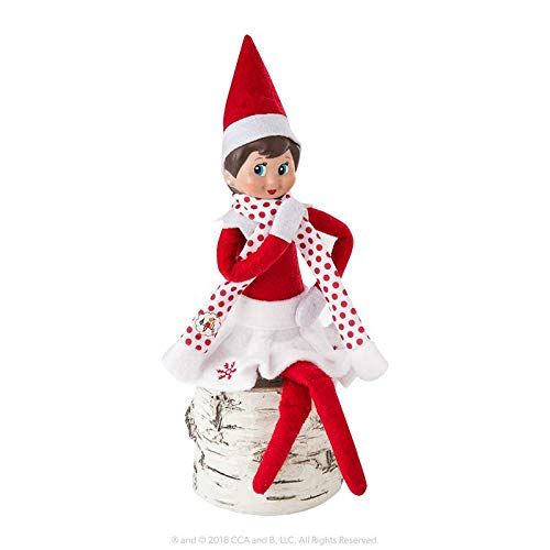  The Elf on the Shelf: A Christmas Tradition Girl Scout Elf (Brown Eyed) with Claus Couture Collection Snowflake Skirt & Scarf Outfit