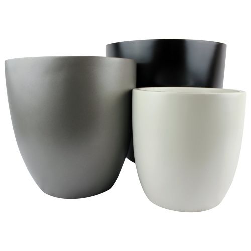  The Fiberglass Depot Santiago Round Cylinder Fiberglass Planter (D:18 x H:17.75, Matte White)