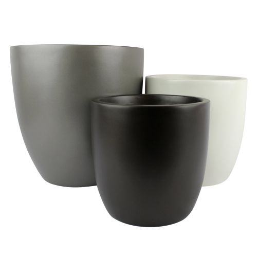  The Fiberglass Depot Santiago Round Cylinder Fiberglass Planter (D:18 x H:17.75, Matte White)