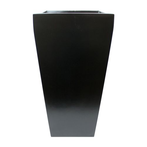  The Fiberglass Depot Edinburgh Tall Square Fiberglass Planter (L:13 x W:13 x H:26, Matte Black)